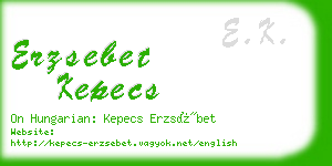 erzsebet kepecs business card